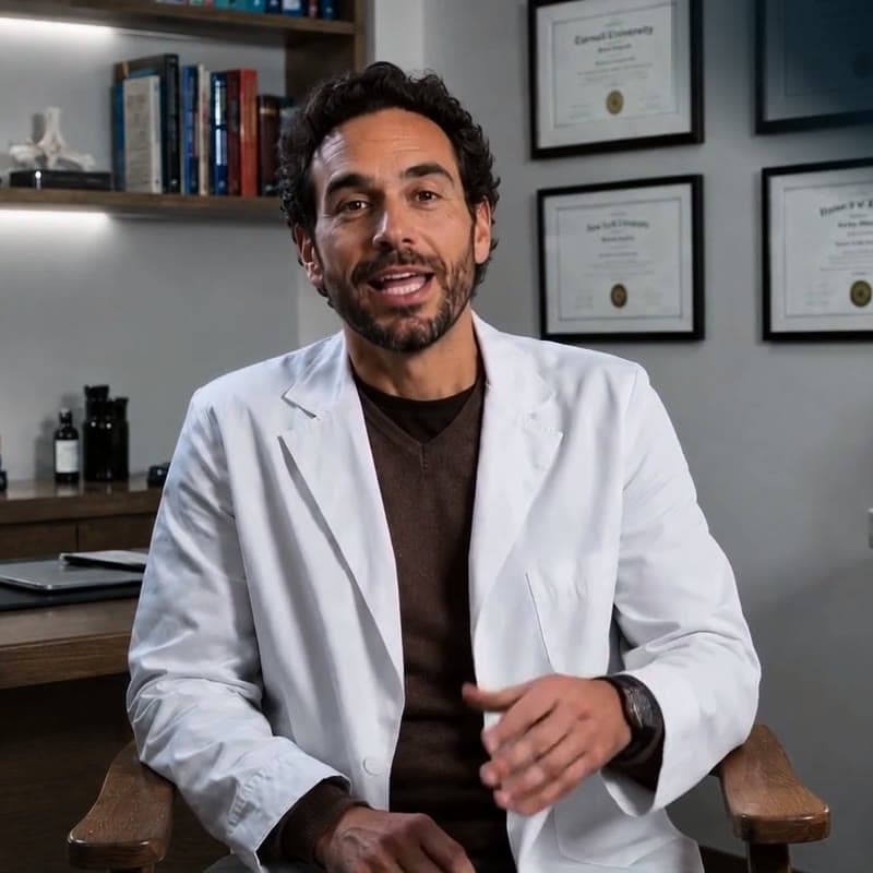 Dr. Bastida en su consultorio